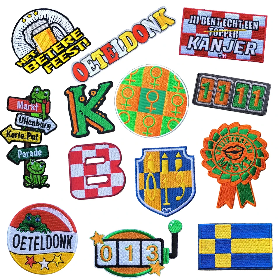 Karneval Embley Oeteldonk Patches na odevné železo na vyšívanej šiľnej aplikácii Kruikenstad Patch 073 Odznak