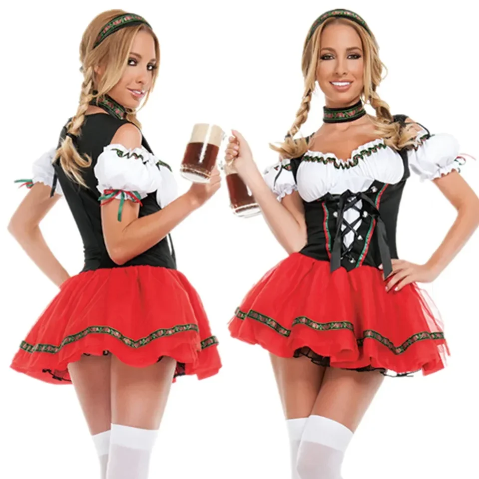 Karneval oktoberfest dirndl kostýmy šaty Ženy Nemecko pivo slúžka Tavern Wench Wathers inspit Outfit Cosplay Halloween Fancy Party