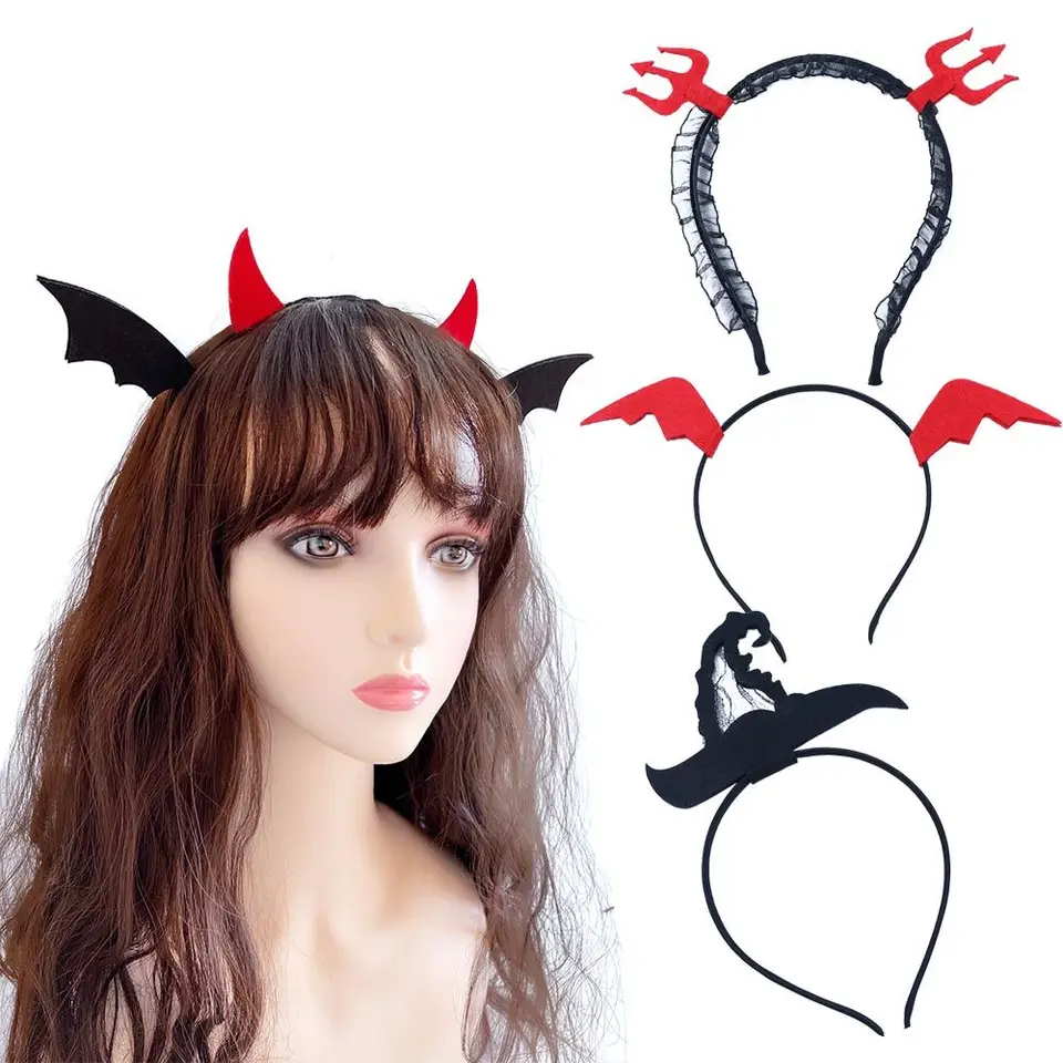 Karneval Veľkonočná večierok Decor Costume príslušenstvo, ktoré nie je šmykľavým diabolovým krídlom, vlasové obruč pavúk Halloween Hairbands Halloween čelenka