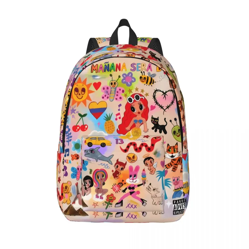 Karol G Manana batoh chlapec Sera Bonitoi 3D Soft Batohy Polyester Fun School Bags cestovný dizajn Rucksck vianočný darček