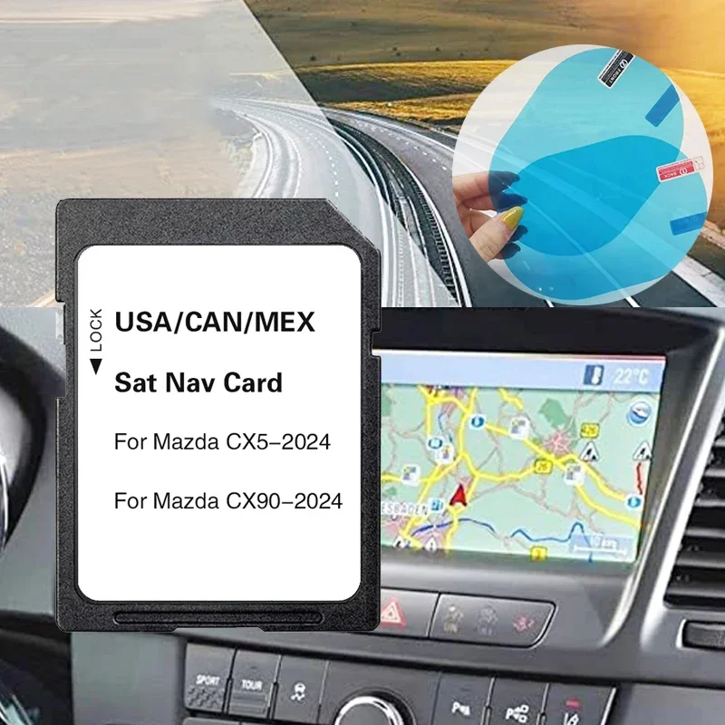 Karta navigácie SD pre Mazda CX-5 CX-90 Najnovšia aktualizácia 2023 SAT NAV mapa USA môže MEX 16 GB GPS príslušenstvo s nálepkou proti hmle