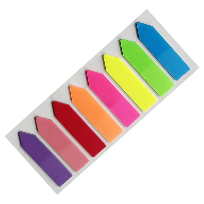 Karty pre notebooky 8 farieb karta Sticky Poznámky Farba lepkavé indexové karty Transparentné fluorescenčné indexové nálepky na karty pre notebooky pre notebooky