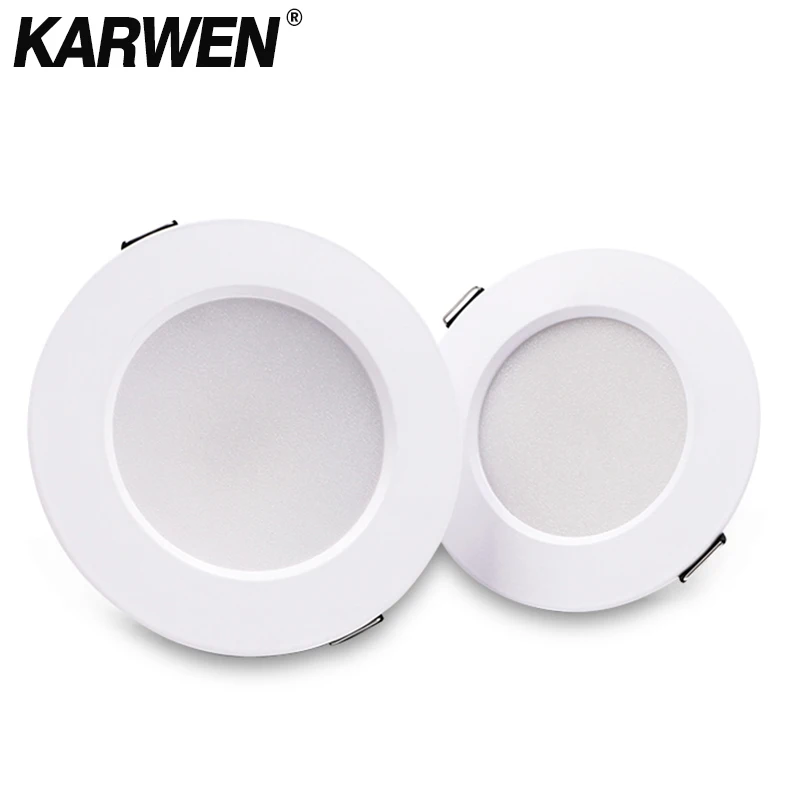 Karwen LED Downlight 5W 7W 9W 12W 15W Strop bieleho tela Svetlo studené teplé biele LED svetlo AC 220V 230V 240V pre obývaciu izbu
