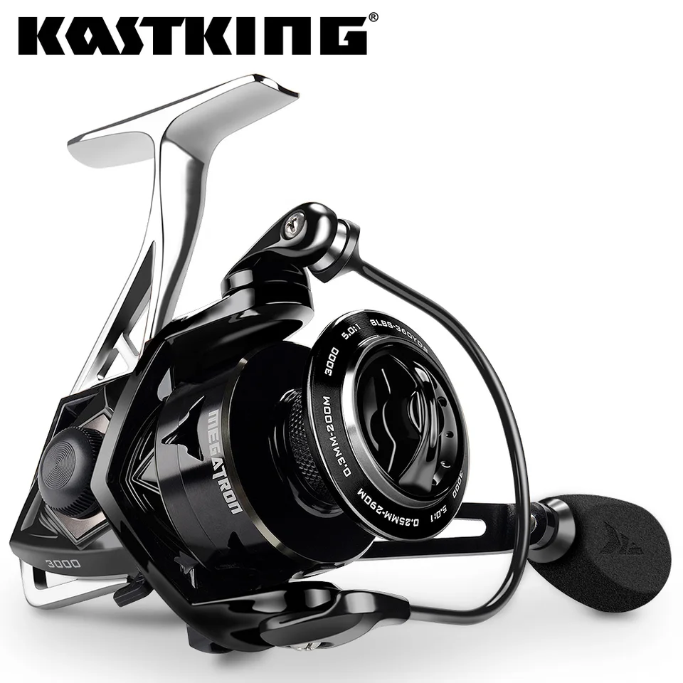 Kastking Megatron Spinning Fishing Navice 18 kg Max Drag 7+1 guľôčkové ložiská Hliníková cievka