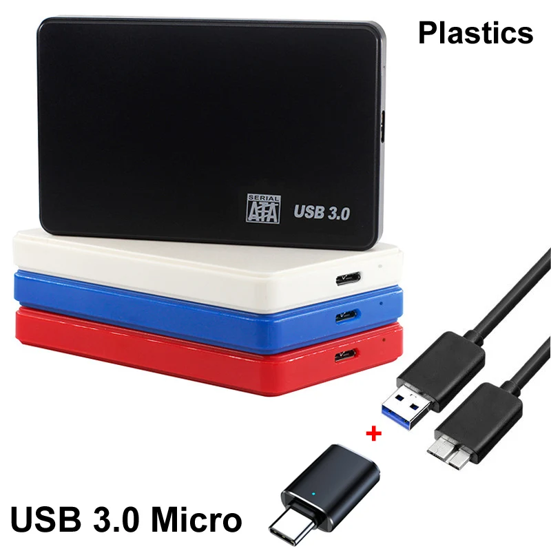 Kastíva HDD 2,5 palca Micro B USB 3.0 Kábel typu C Externý pevný disk 5TB 5 Gbps HD prenosné úložisko Podpora UASP