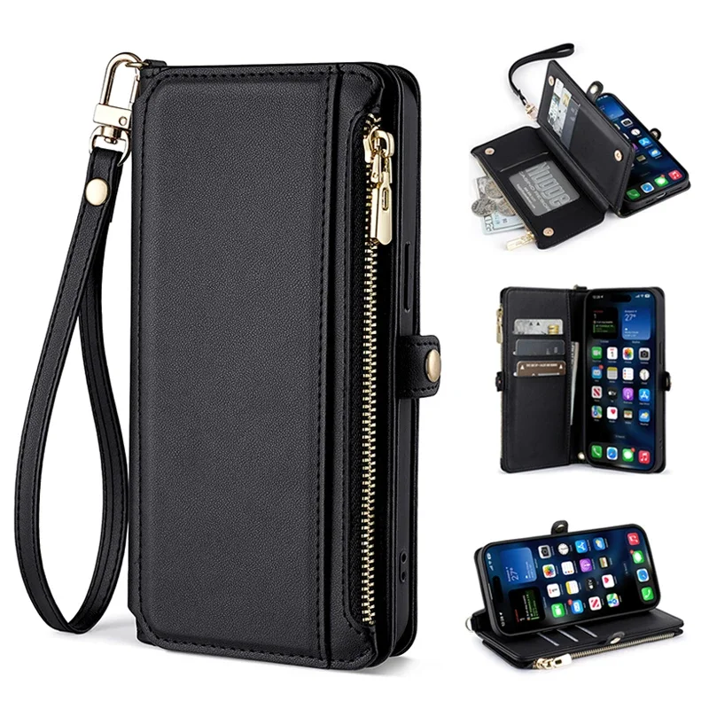 Kastíva kožená peňaženka Flip Cover pre Samsung Galaxy A01 A02S A03S A04E A04S A05S 2017 A06 2018 Plus Core 4G Magnetic Protect Bags