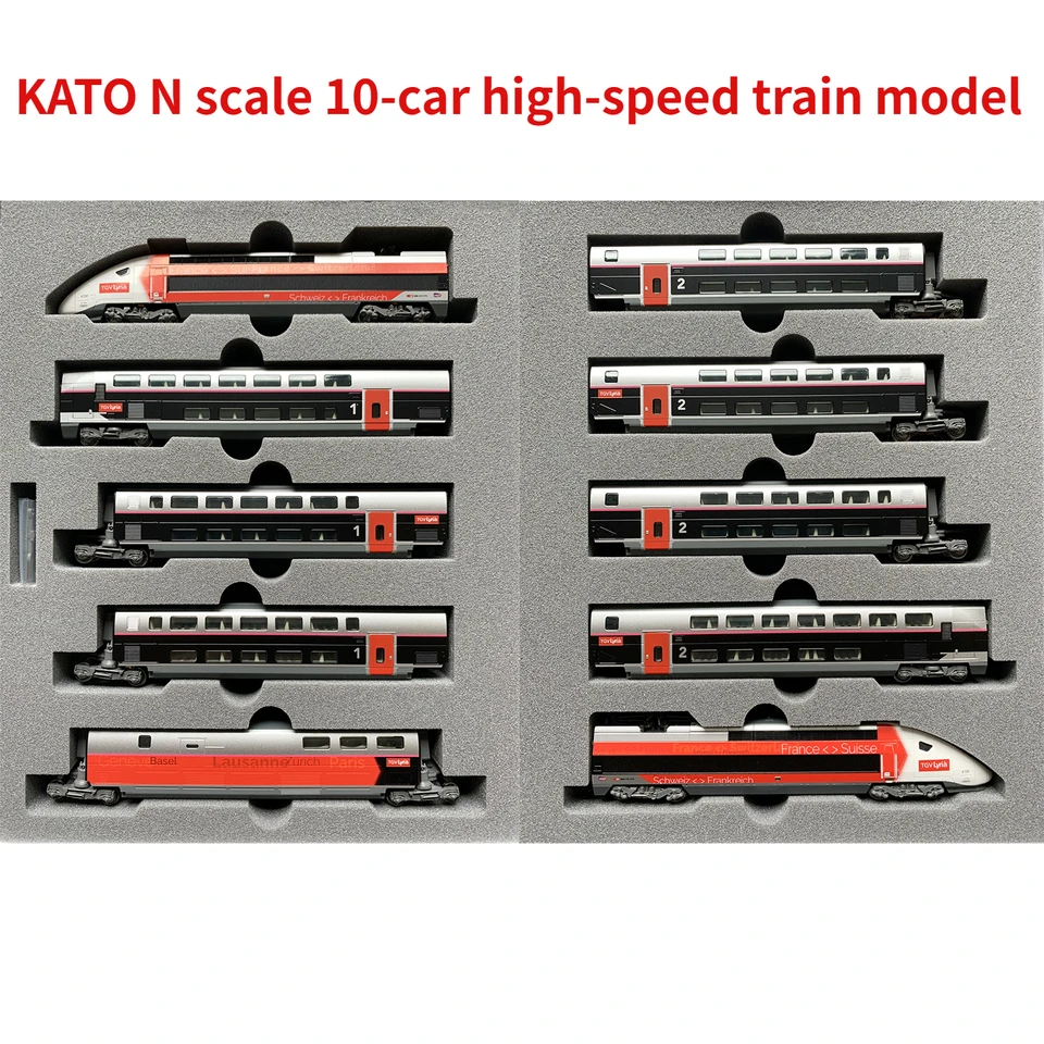 Kato N Stupnica 1/160 Vlak Model 10-1762 TGV Lyria Euroduplex vysokorýchlostný vlak