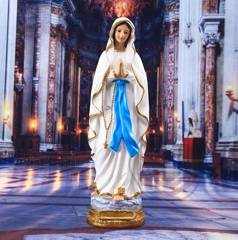 Katolícka Madonna Panna Mária Figurína figurína náboženská Panna Mária z Lourdes Ikona sv.