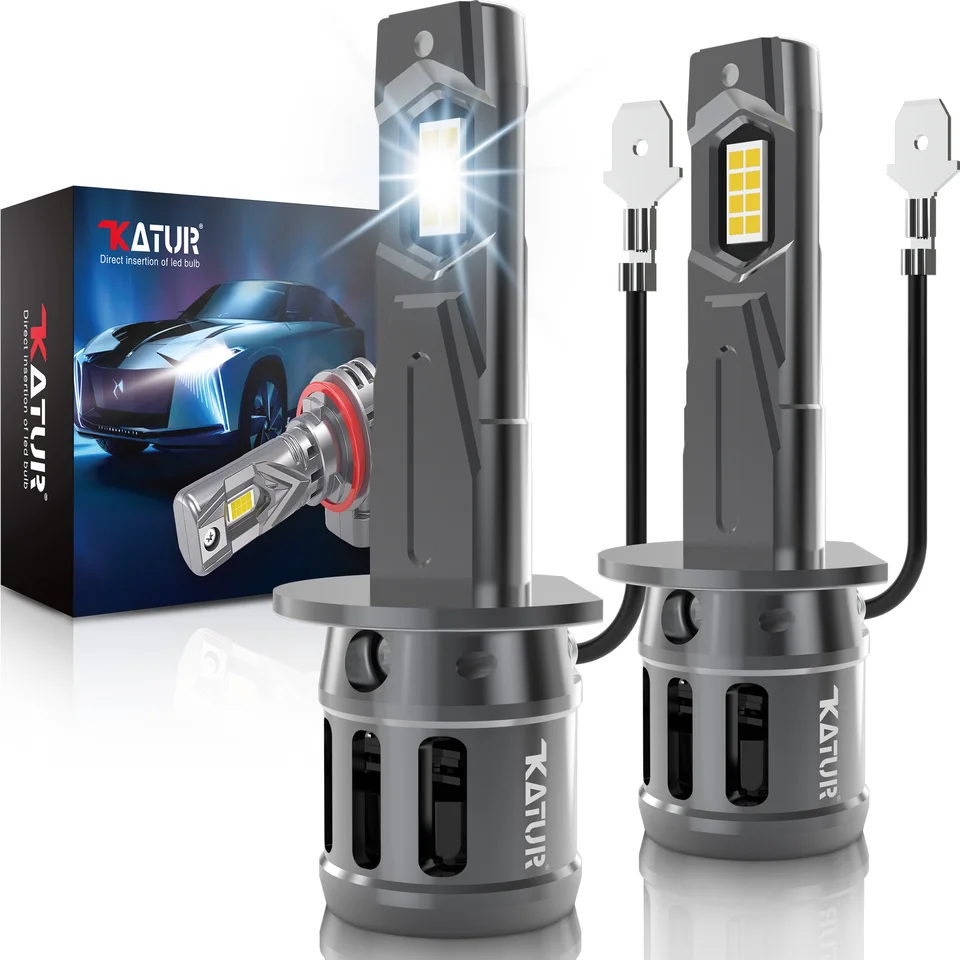 Katur 2x H1 LED CAR Svetlomet 20000LM 6000K White s ventilátorom Super jasné hmlové lampy pre Fiat Bravo Ducato Punto Bravo Doblo