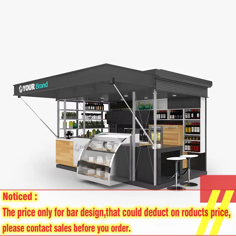 Kaviareň Kiosk 3D dizajn vonkajší kaviareň Bublinový čaj