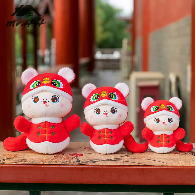 Kawai Nový rok Zodiac Snake Ornament 2025 Snake Doll Had vankúš k karikatúre zvierat maskot domáca dekorácia darček pre mužov a ženy