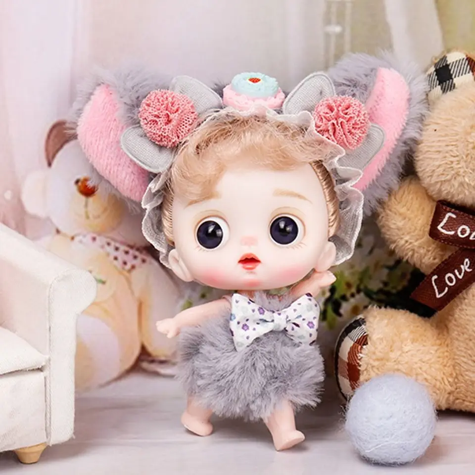 Kawaii 1/12 v mierke BJD Dolls Figure Hračky 10 cm obviňu obliekanie oblečenie Ball spojené malé zvieracie mini hračky pre dievčatá pre dievčatá