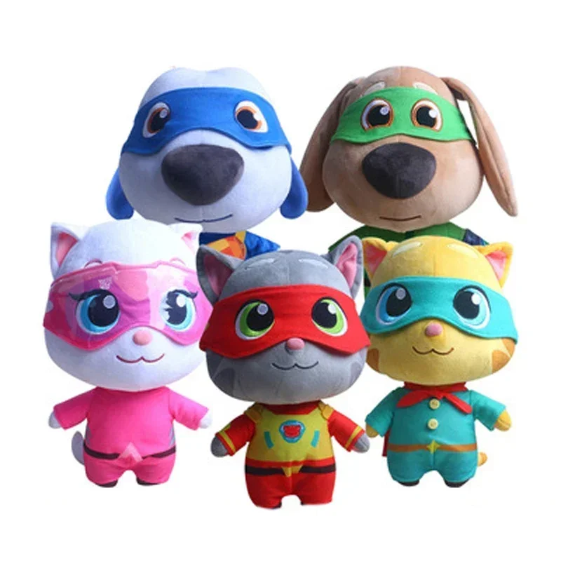 Kawaii 28cm Nemôžem hovoriť verzia Talking Tom and Friends Hero Series Talking Tom Angela Hank Ginger Ben Plush Dolls Fans Fans Fans Gift