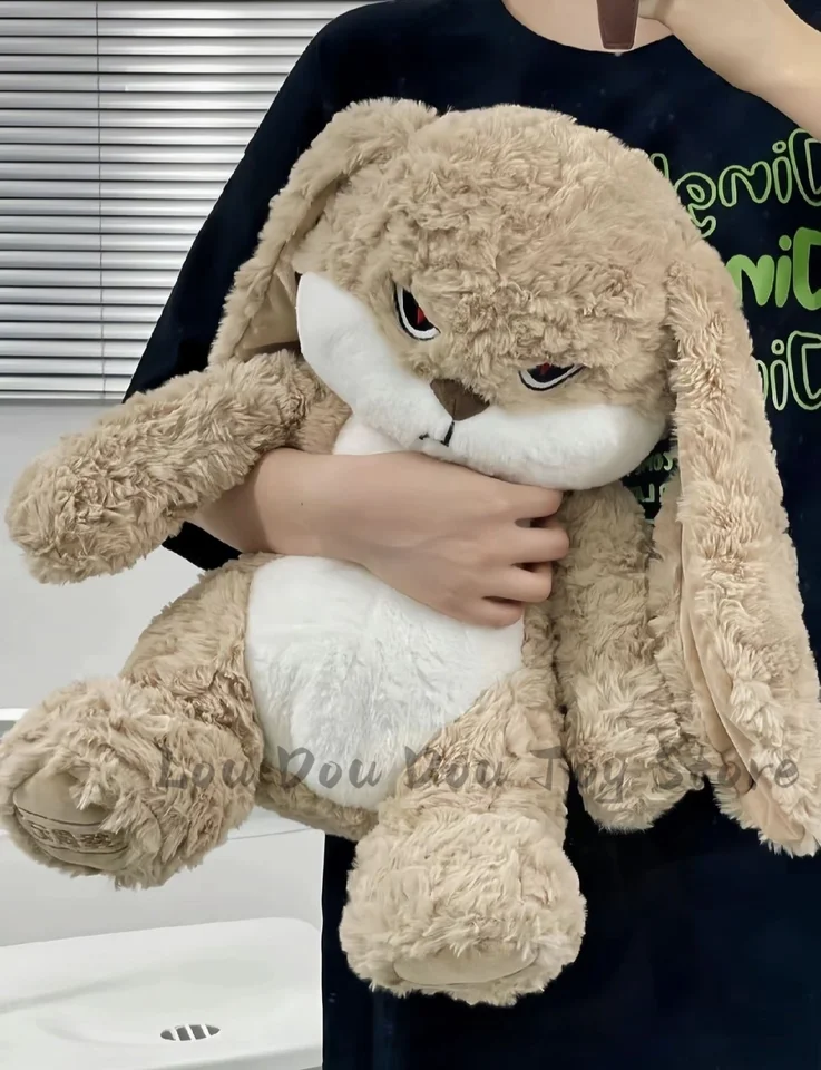 Kawaii 35-65 cm hnev Bunny plyš s dlhým uší plyšové hračky roztomilé zviera mäkké plnené vianočné deti narodeninové darčeky pre dievčatá