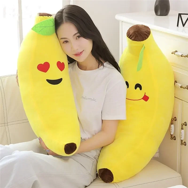 Kawaii banány plyš s hračkou Food Food Žltý banán plnené plyšové rastliny hračky banánové vankúše pre domácu posteľ dekor darček k narodeninám