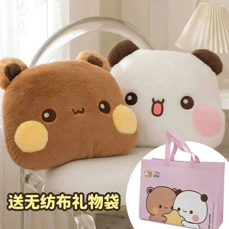 Kawaii Bubu Dudu Panda Mitao Cat Plys Plush Doll Plych Vankny s naliehavým zvukovým párom Darčeky Cushions Roztomilé bábiky Detské hračky Detské hračky