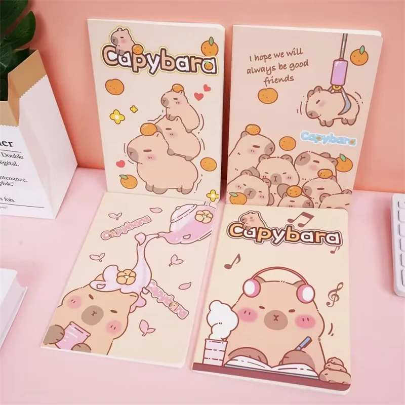 Kawaii Capybara Notebook A5 Roztomilé prenosné poznámky Denník Plánovač kancelárskych potrieb