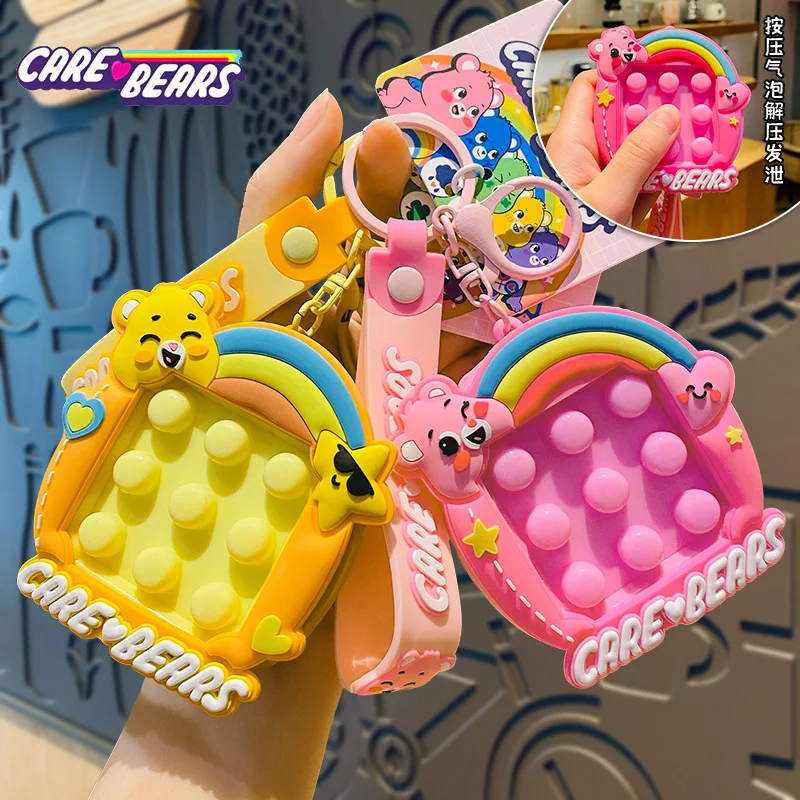 Kawaii Care nesie dekompresiu prívesok Mini ručné bubliny Pinch Music fidget hračky pre deti