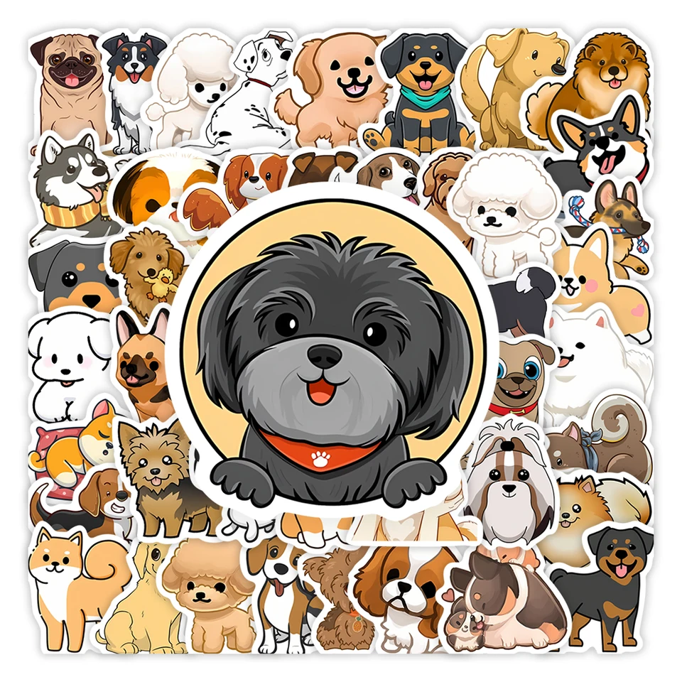 Kawaii Cartoon Dog Puppy Stickers Pet Animal Diy Kids Hray Ozdobný nálepka pre zošita prenosné telefónne fľaše batožiny Vodotesné