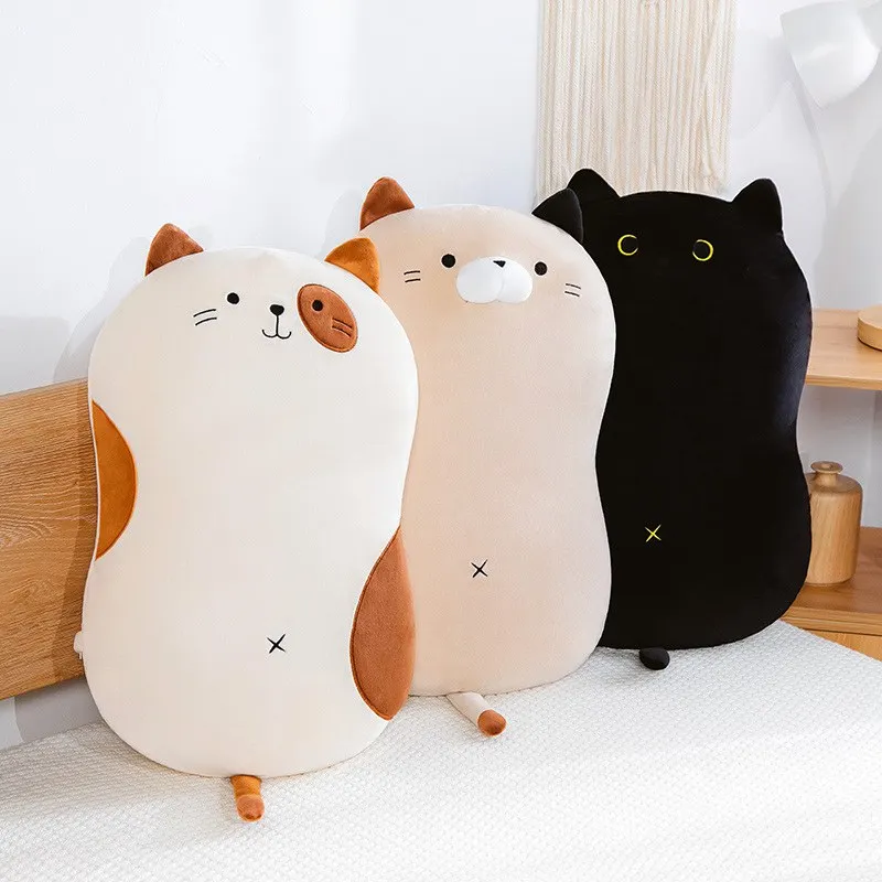 Kawaii Cat Giant vankúš so zipsom iba pokožkou bez PP bavlnené sušienky plyšové zvieracie bábiky Hračky veľké vankúšové kryt