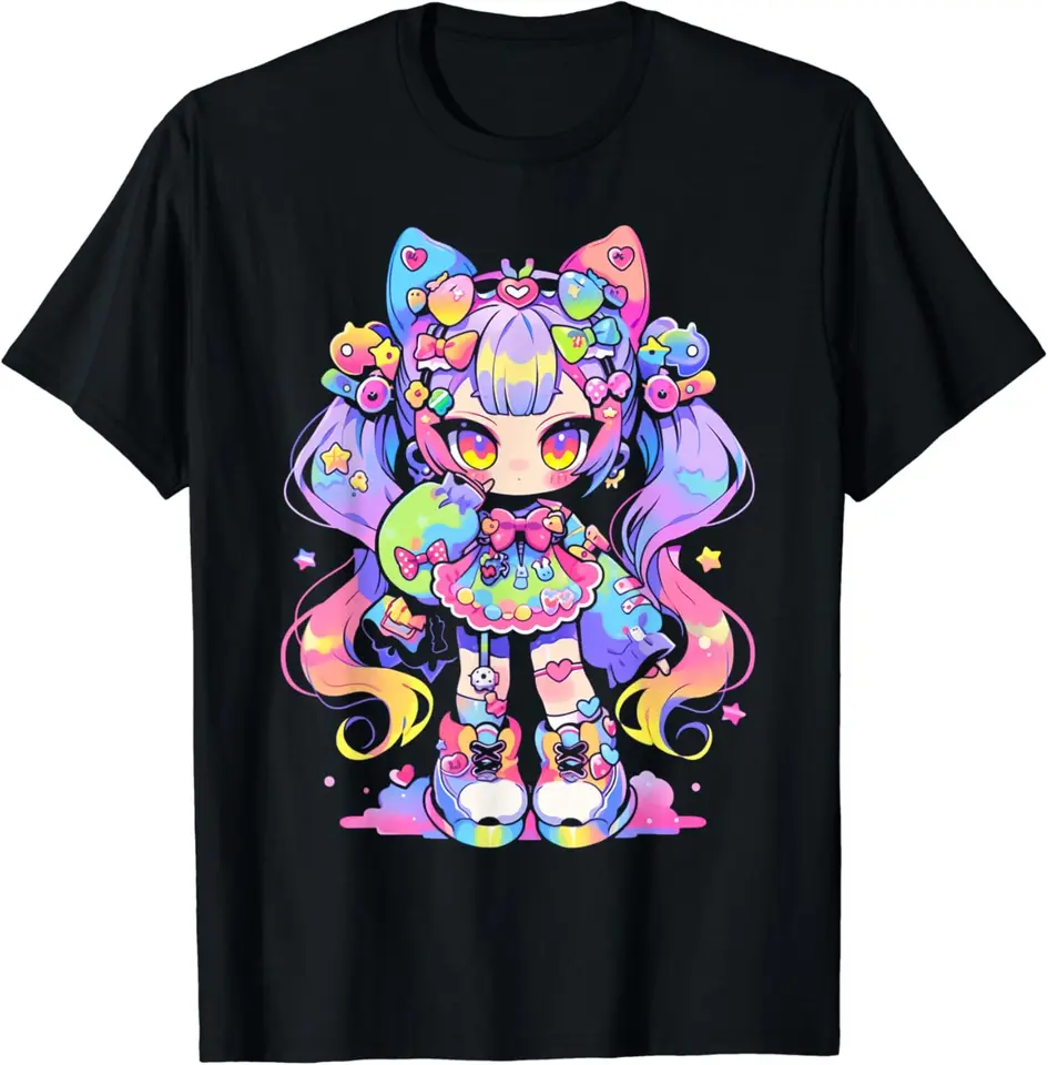 Kawaii Chibi Girl; Dekora víla kei anime manga harajuku tričko