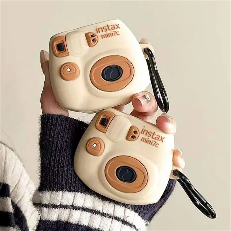 Kawaii Cute Cartoon Instant Fotoaparát puzdro pre slúchadlá pre Samsung Galaxy Buds Fe 2 Pro Live Silikone Wireless Cover Serfphone Funda