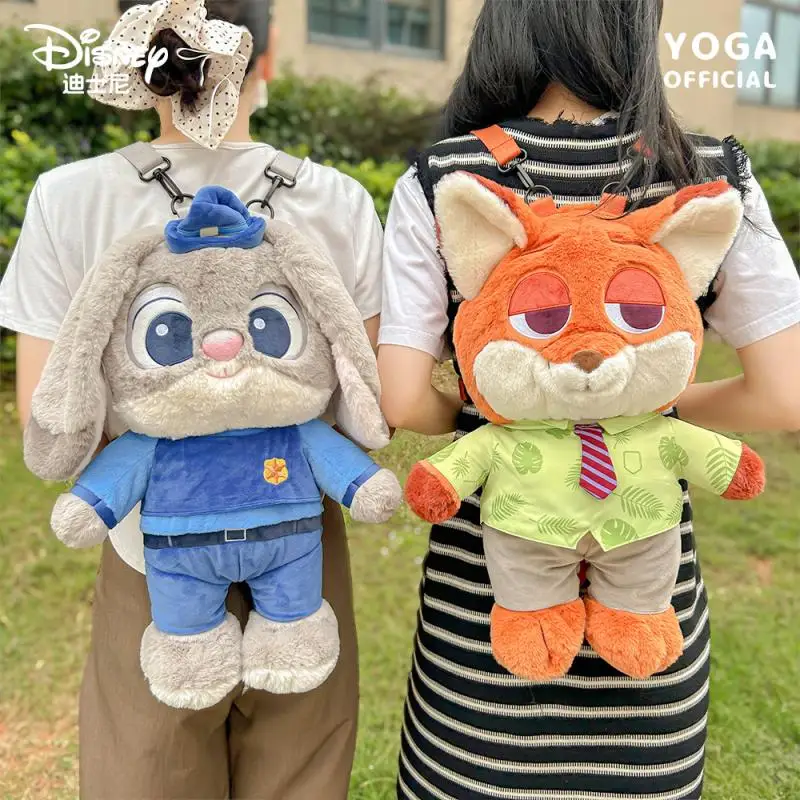 Kawaii Disney Zootopia Nick Wilde Judy Hopps Plush Doll Batch Batoh roztomilý karikatúra Štýl Ženy Soft Messenger Bag pre deti darček