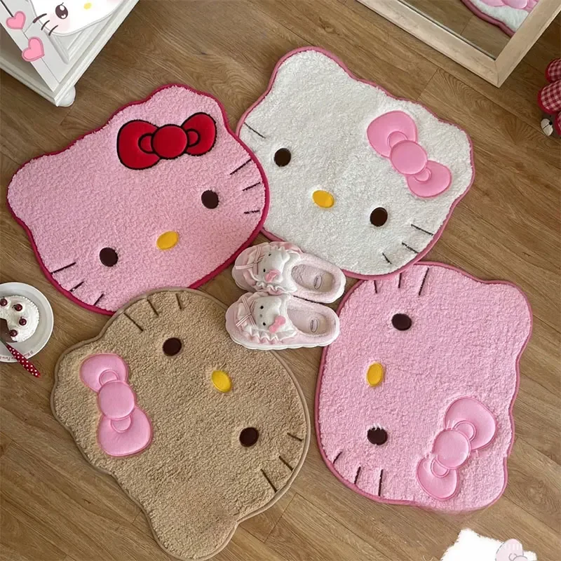 Kawaii Hello Kitty Bath Anti Slip Mat koberce karikatúra anime spálňa obývacia izba plyšový koberec absorbujúci rýchle sušenie kúpeľ