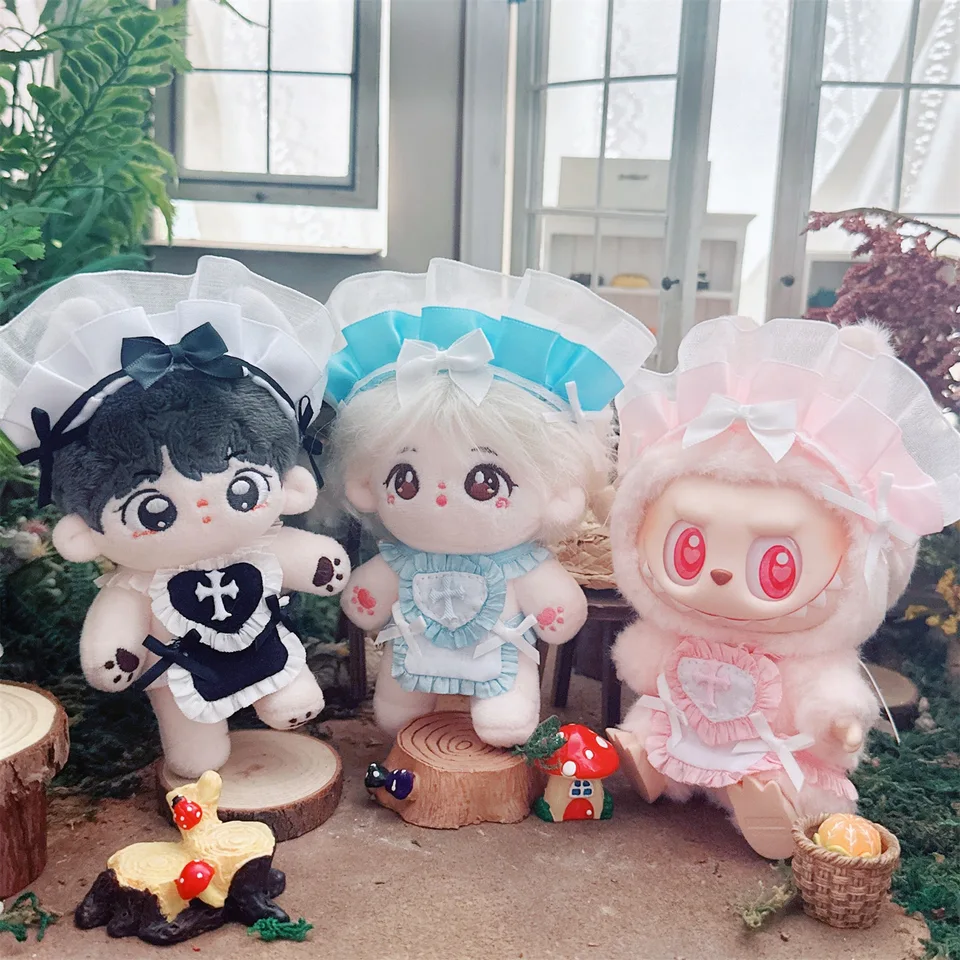 Kawaii Idol Doll Clothes, roztomilý slúžkový oblek, obliekanie plyšovej bábiky, môže zmeniť oblečenie, hru pre dievčatá, hračky na zbierky fanúšikov, darčeky