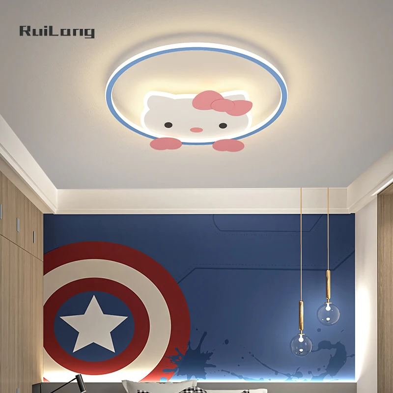 Kawaii mačiatko mačka stropná lampa detská izba dievčenská spálňa ružový luster deť