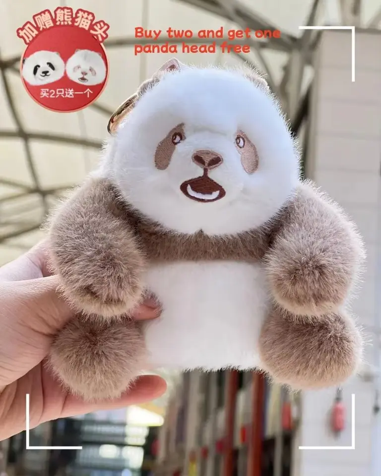 Kawaii plyš Plush Panda Flower Flower Sedem detí Moe lan bao fu bao feiyun yu ke yuai 12cm bábika Pendant Cotton bábika anime darček