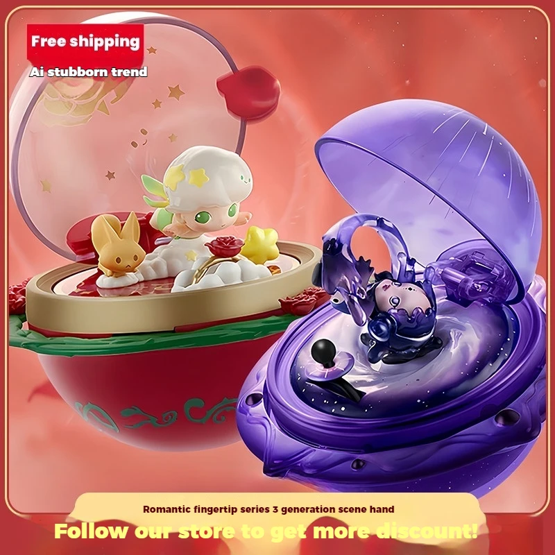 Kawaii Romantický prsteň 3 Series Tide Play Hracie slepé boxy hračky Mystery Box Caixa Misteriosa Model Model Toy Girl Prekvapenie darček