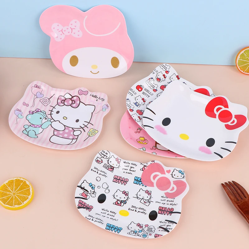 Kawaii Sanrio Anime Hello Kitty Dinner Taft Clatoon Cartoon Cytle Deti My Melody ovocný tanier Cake Fruit Plate Snacks