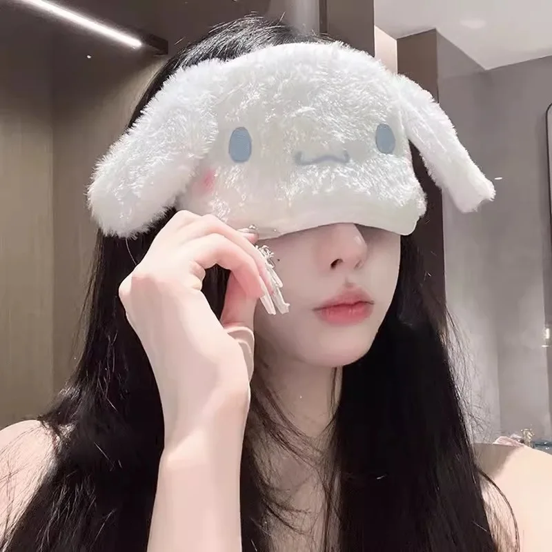 Kawaii Sanrio Cinnamoroll Plys Eye Mask Anime Cinnamoroll Blackout Eye Eye Ice Mask Maska