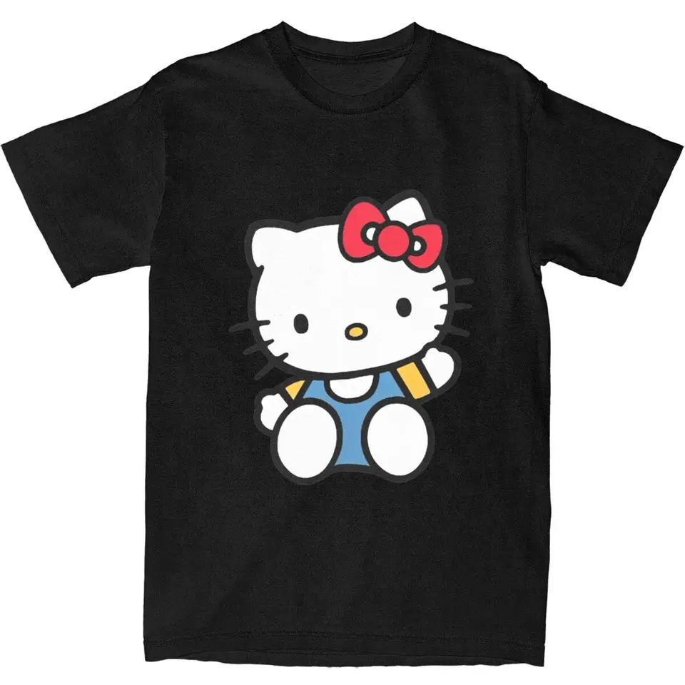 Kawaii Sanrio Hello Kitty Cartoon Tričko Tričko Harajuku tričko s krátkym rukávom Vintage topy leto 100 bavlní