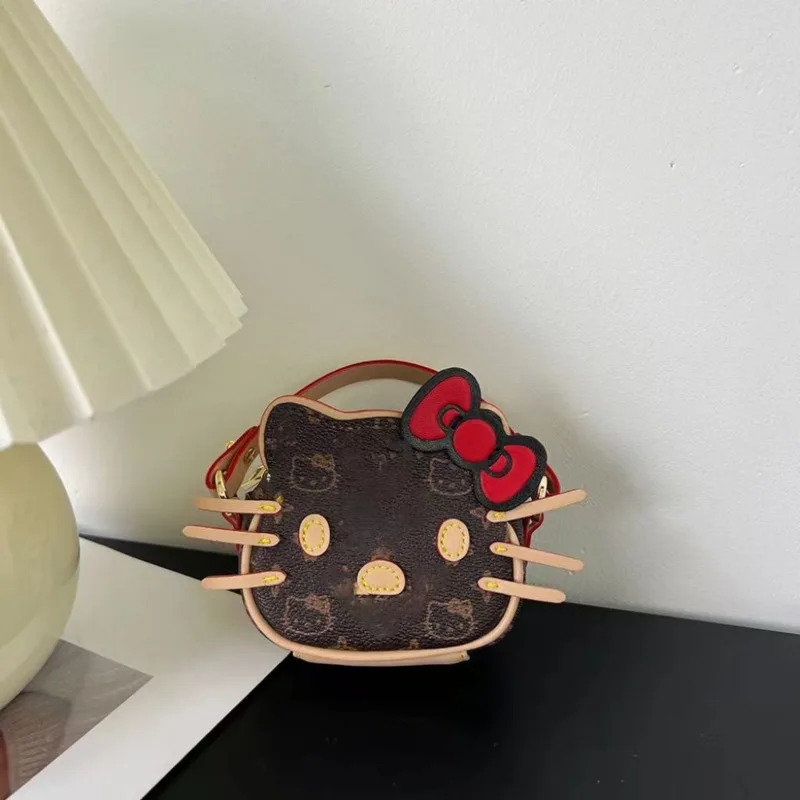 Kawaii Sanrio Hello Kitty Rameno Bag anime figúrka Y2K Girls Crossbody Bag Cartoon Fashion Mini všestranná tlačová peňaženka