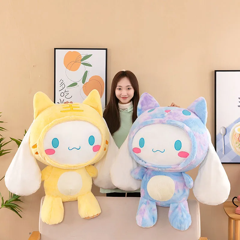 Kawaii Sanrio japonská karikatúra dievčenské srdce Cinnamoroll roztomilé plyšové hračky mäkké plnené bábiky hračky pre detský darček k narodeninám