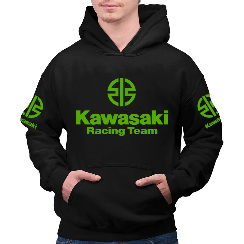 Kawasaki Motocykel muži mikina 2024 jar jeseň novú módnu mikinu muža módy 2024 nových športových žien pullover
