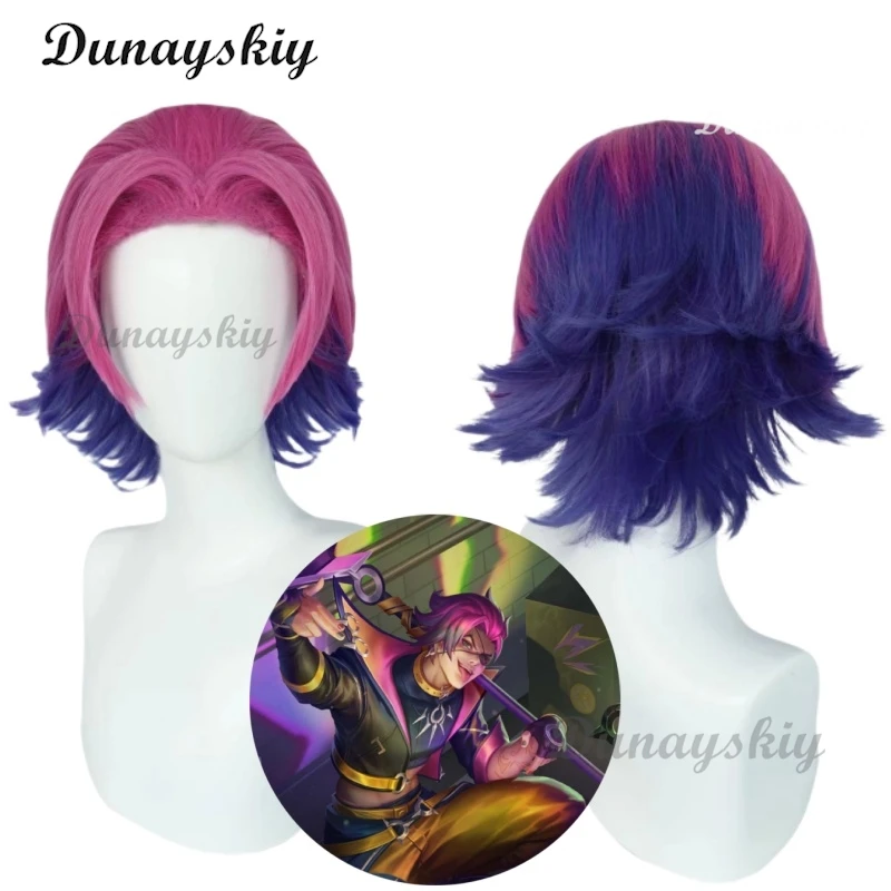 Kayn cosplay parochnica hra lol HeartSteel shieda kayn krátky tepelne odolný voči syntetickým vlasovým párty parochne + parochňa čiapka