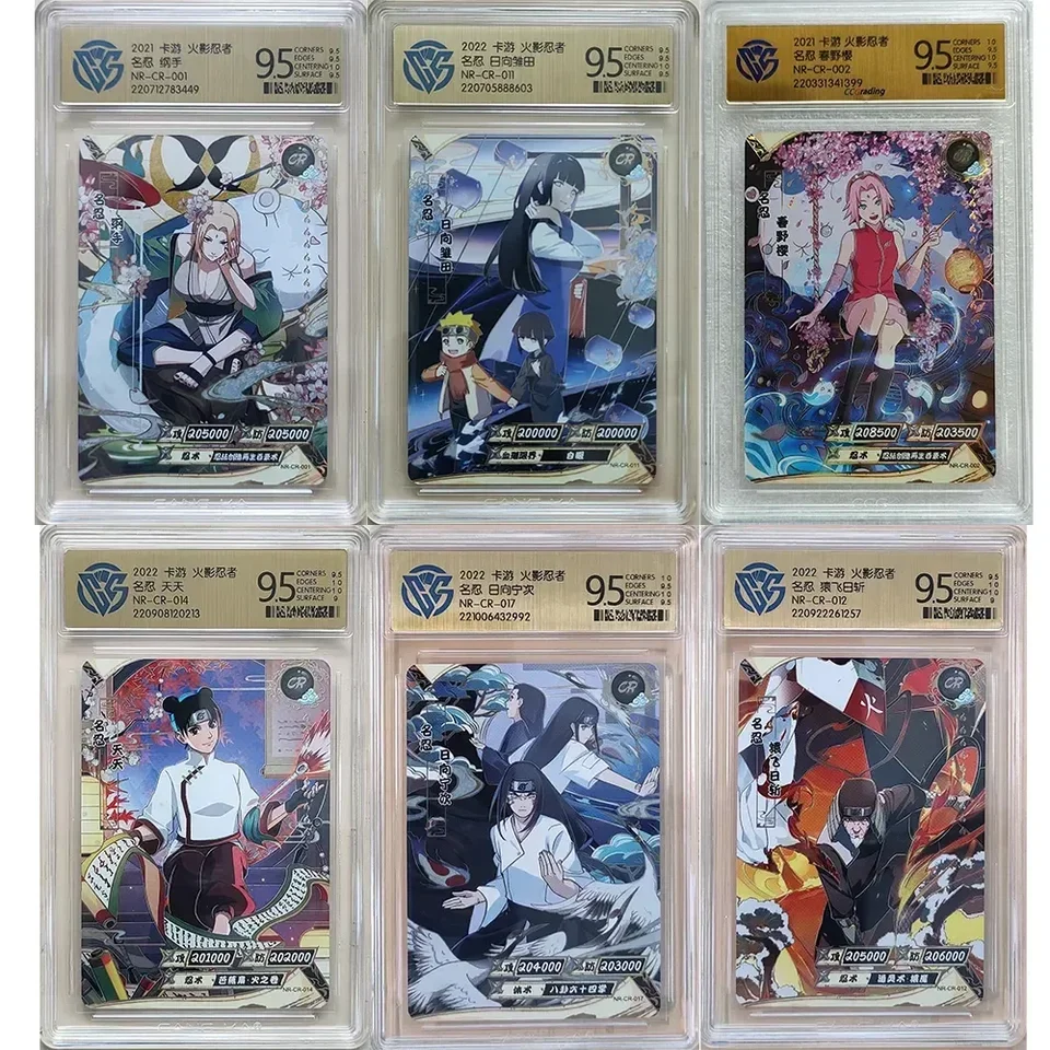 Kayou Naruto Card Cr Card 9.5 hodnotiaca karta karty Rare Tsunade Haruno Sakura Temari Collectible Card Boy Gift