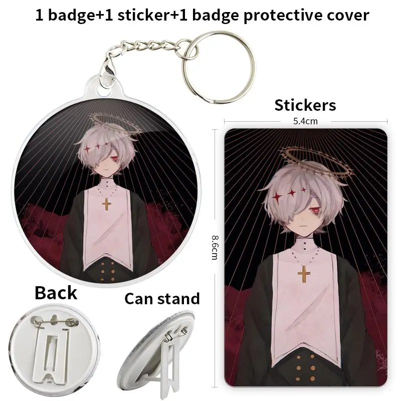 Kazehiki anime postava Game Soft Gombes Button Broš