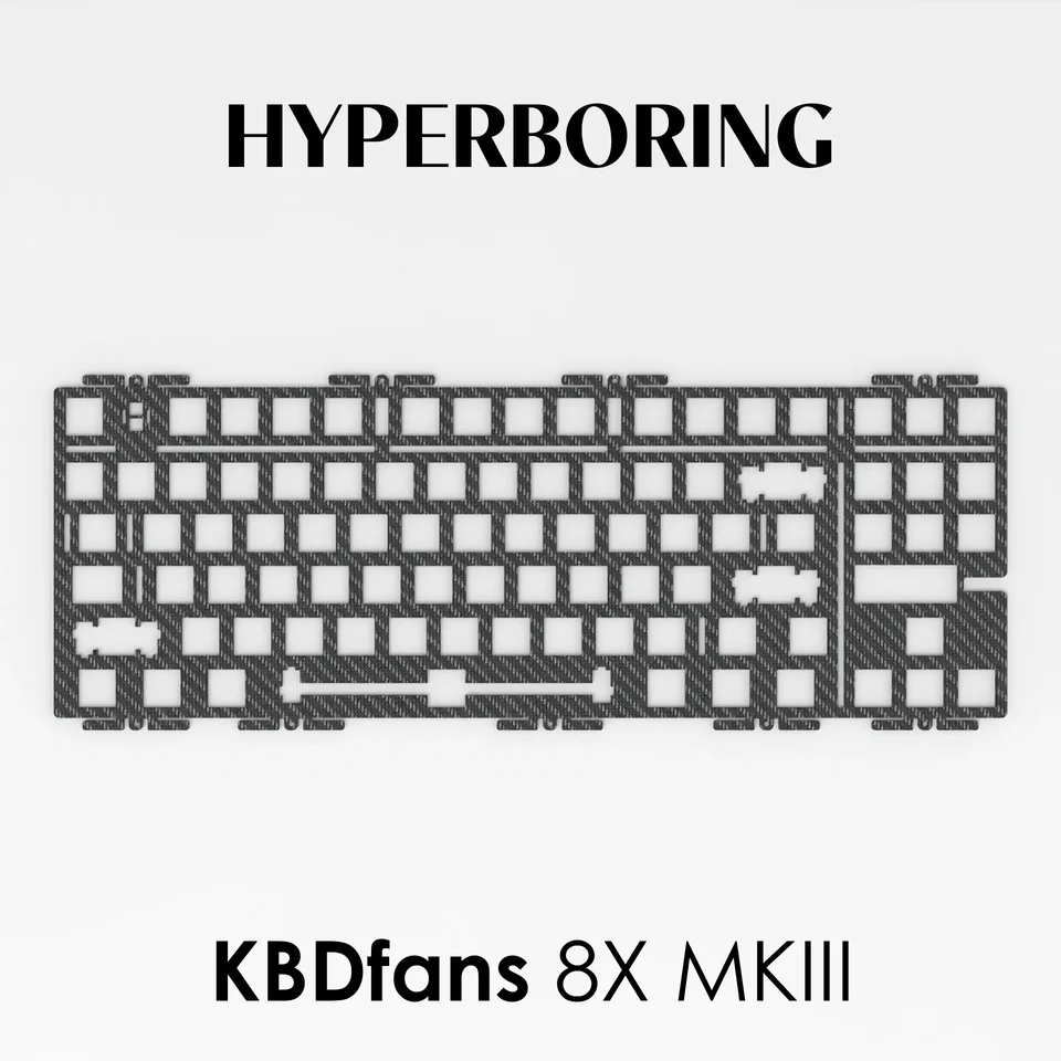 KBDFANS 8X MKIII Klávesové dosky PP PC FR4 Hliník (typ namontovaný na doske)