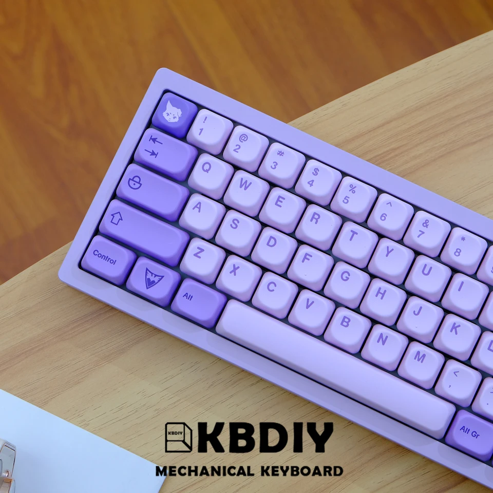 KBDIY 134 KLYY/SET GMK KEYCAP PBT KOA Profil GMK FROST Čarodejnícke klávesnice pre mechanickú klávesnicu Purpurová roztomilý ISO DIY Custom GMK6787