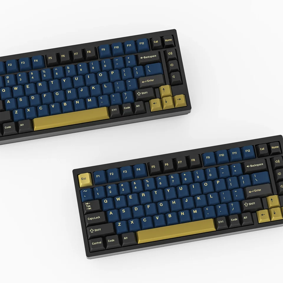 KBDIY 174 Klávesy GMK KEYCAPS pre mechanickú hru Klávesnicu Blue Samurai Keycap Cherry Profil PBT Dvojitý výstrel pre Aigo A68 Ajazz