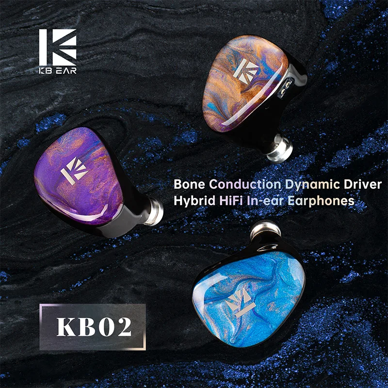 KBEAR KB02 KOPE Vedenie slúchadiel 10 mm DD HIFI v uši