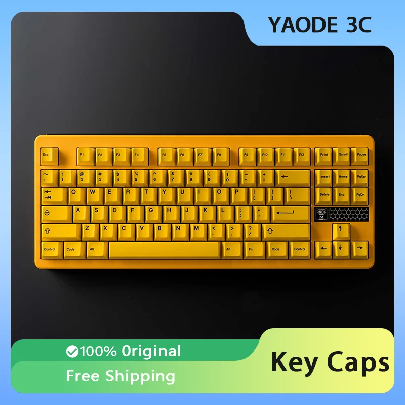 KCPMaster Classic Schönbrunn Yellow Keycap Set 151Keys Cherry Profile PBT Dy-Sublimation Key Caps