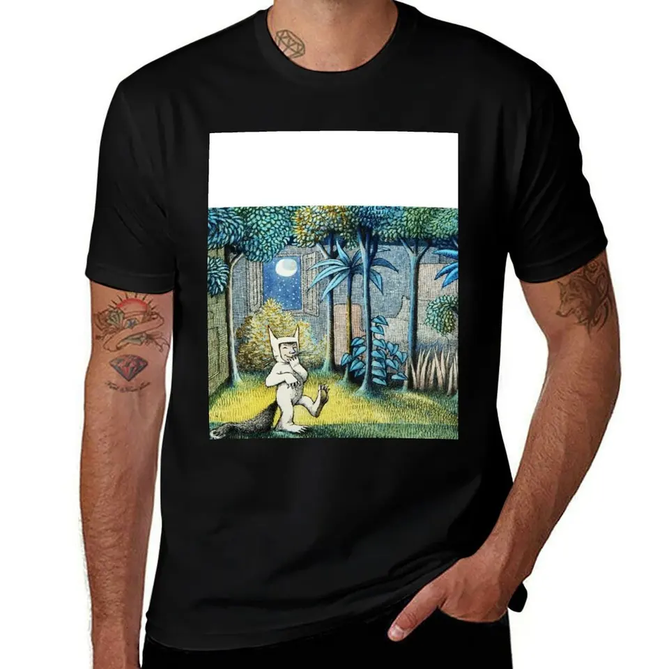 Kde sú divoké veci - Max v džungli tričko Graphic T tričko Vintage športových fanúšikov Anime košele Men