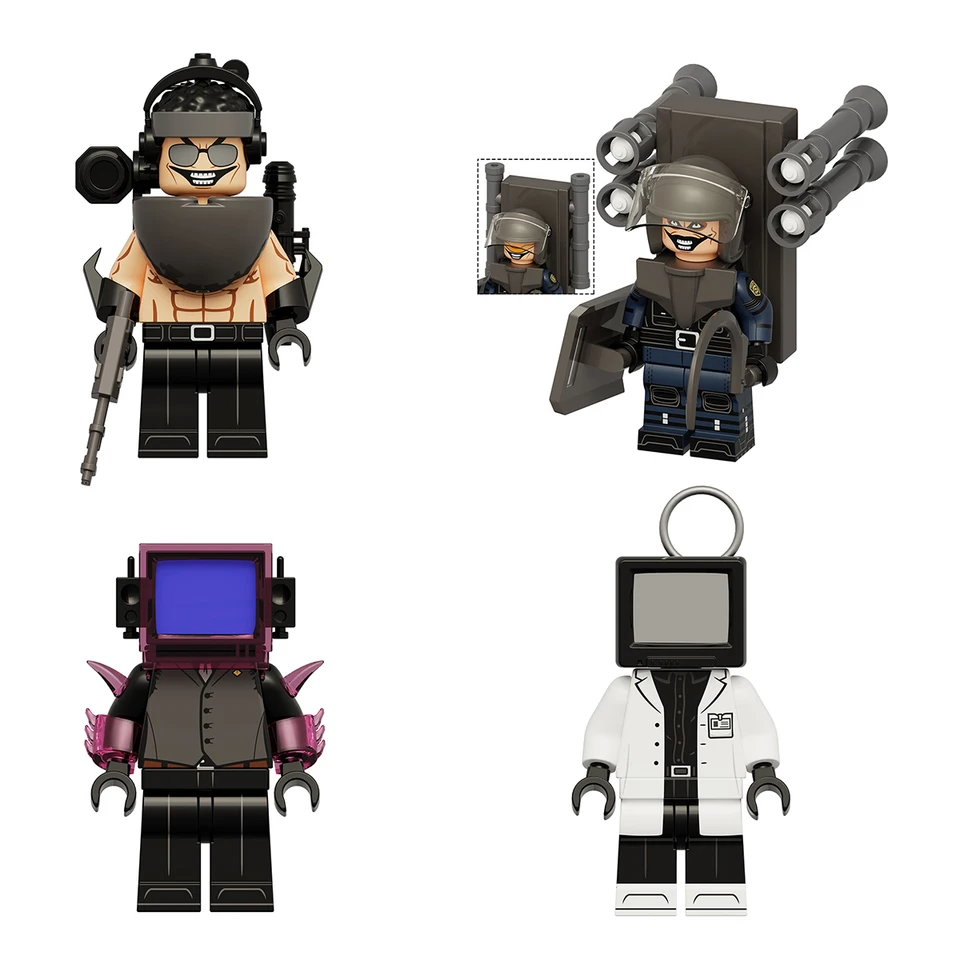 KDL829 SWAT Mutant Building Blowing Blocks Skibidi G-Toillet Titan Hodinové televízne TV CAMERER SPOLOČNOSŤ Vedec Plunger Man Figures tehly Hračky pre bábiky