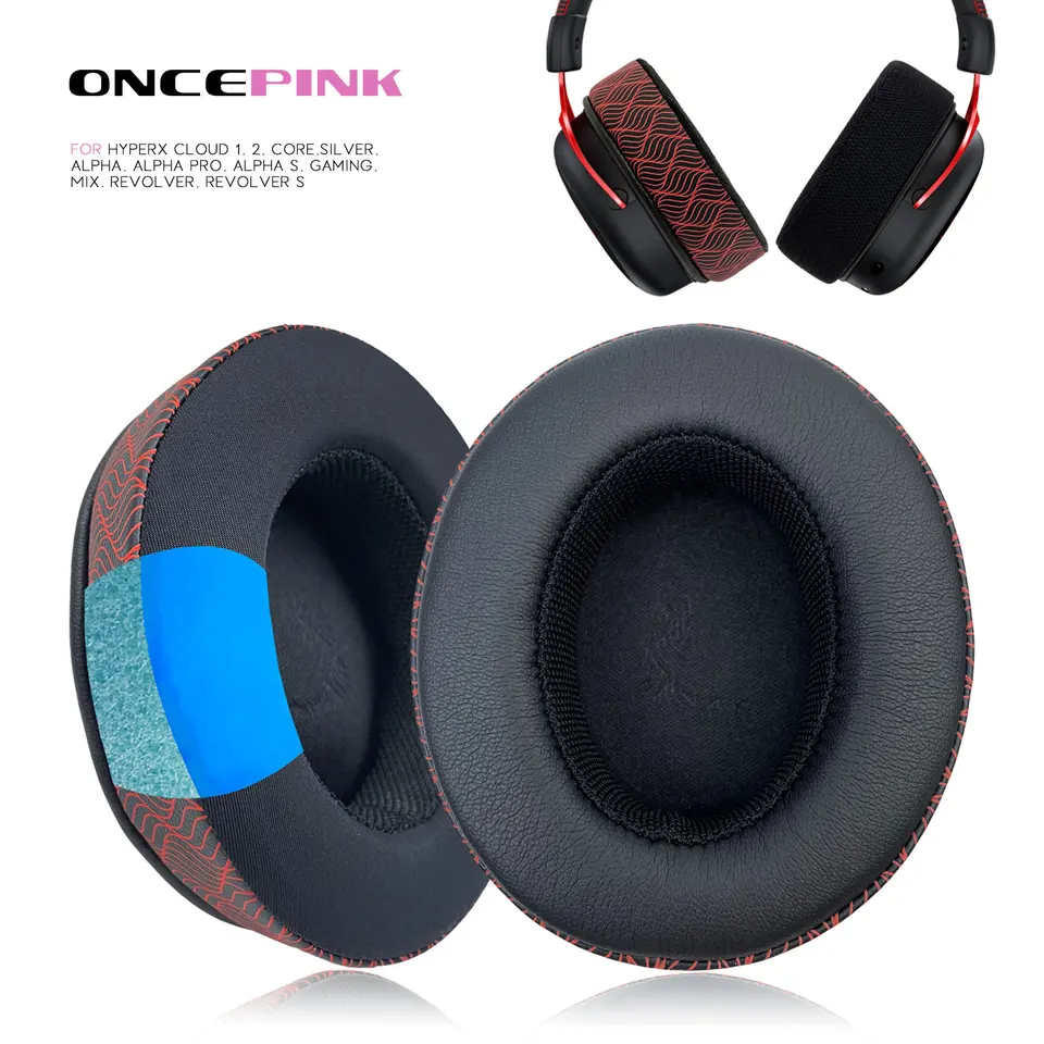 Kedysi nahradené doštičky pre ušné podložky pre Hyperx Cloud 1, 2, jadro, striebro, alfa, alfa pro, alfa s, herné hier, revolver, revolver s