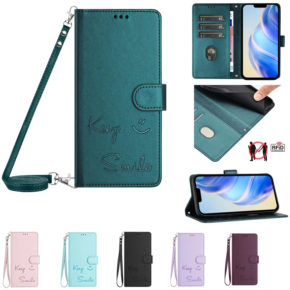 Keepbody Crossbody puzdro pre Xiaomi POCO C40 C50 C51 C61 C65 Kožené šnúrky 3 karty kryt pre Xiaomi POCO F6 F5 F3 PRO